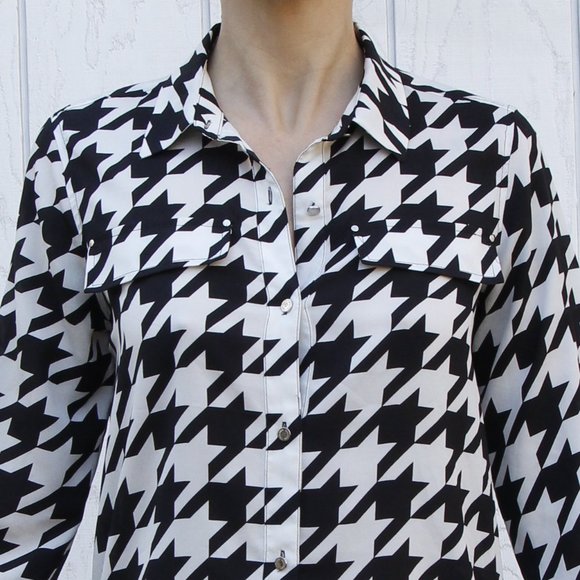 Vintage Calvin Klein Houndstooth Top - Picture 7 of 15
